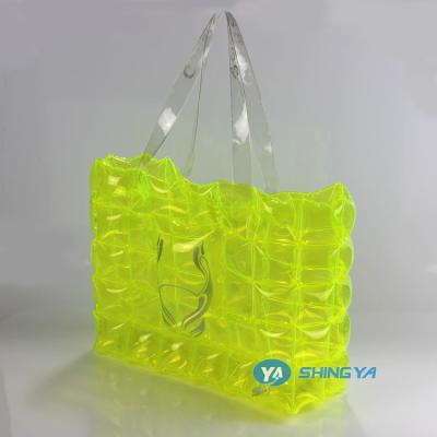 China Fashion Beach Bag Shopping Bag Waterproof Inflatable PVC Clear Tote Bag (BSCI Audit) for sale