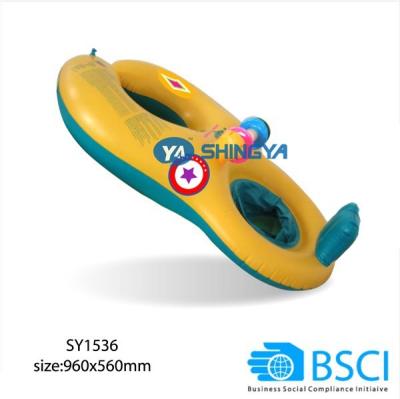 China Promotional Foldable Child Twins Double Inflatable Baby Swim Float Seat for sale