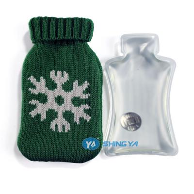 China Promotional Gifts Custom Made Hand Warmer Warmer Pack With Jacquard Knitted Pouch for sale