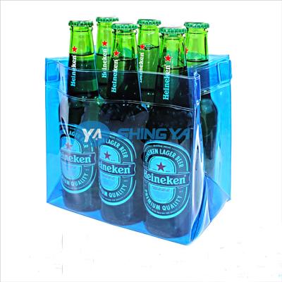 China Waterproof Ice Pack Gel Wine Bottle Cooler Hot Beer Cooler Sale 6 Bag for sale