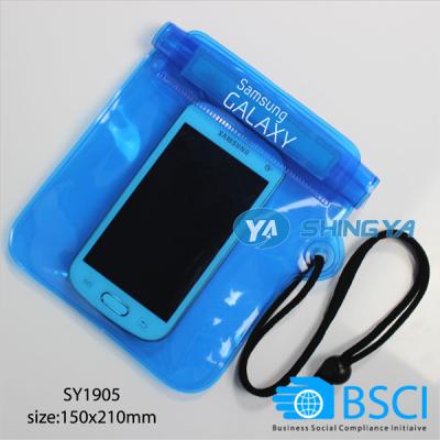 China Promotional Gifts High Quality Clear Waterproof PVC Cell Phone Bag, Mobile Pouch With Lanyard For Promotion for sale