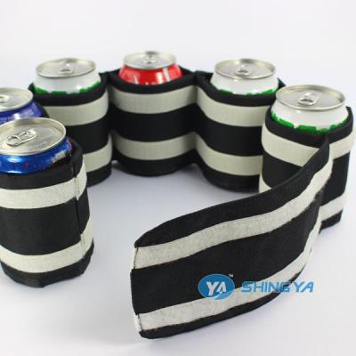 China 6 Pack Waterproof Portable Neoprene Beer Can Sleeve Bulk Cooler Holders for sale