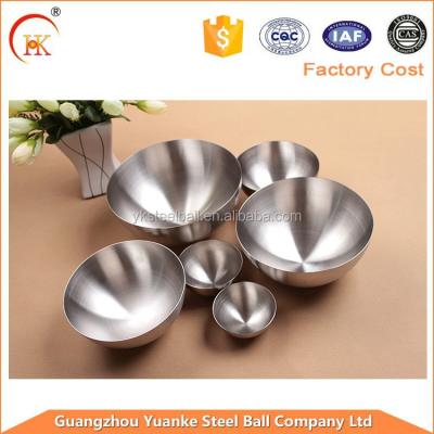 China Large Size Stainless Steel Brass Half Hollow Ball With Thread Hole for sale