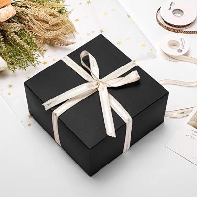 China Recycled Materials Hot Sales Black Card Paper Boxes For Gift With Custom Printing Designed Simple Logo And High Quality Paper Boxes for sale