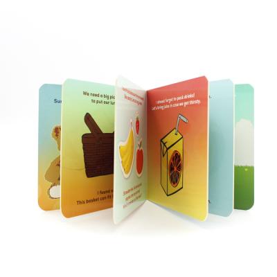 China Kids Study Board Book Machine Offset Printing Kids Baby English-Arabic Short Story Around Corner Printing On-Demand Children Board Books for sale