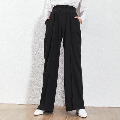 China CHICEVER Black Breathable Wide Leg Pants Women High Waist Loose Pants Korean Fashion Spring 2020 New for sale