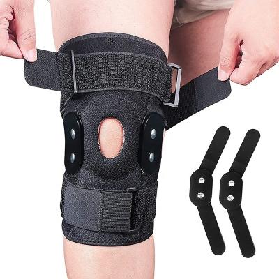 China Non-Slip Hinged Knee Brace with Side Stabilizers Adjustable Compression Knee Support Relieve Knee Pain, ACL, Recovery Aid for sale