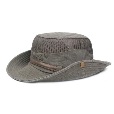 China Multifunctional Mesh Bucket Hat Outdoor Summer Breathable Hat Increasing Sun Hat Boonie Unisex Hat Wide Brim Cotton Fishing Hats for sale