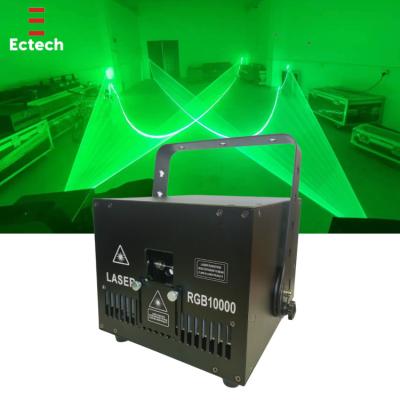 China Concert Competitive Price Galvanometer 30Kpps Ilda 10 Watt Laser Rgb Projector Laser Light Disco Lights for sale