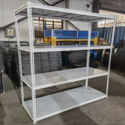 China Corrosion Protection Metal Boltless Rack Rivet Light Duty Shelving Angle Steel Racking for sale