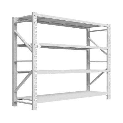 China Corrosion Protection Heavy Duty Long Span Shelving Estanteria Storage Metal Shelf Industrial Stacking Rack for sale