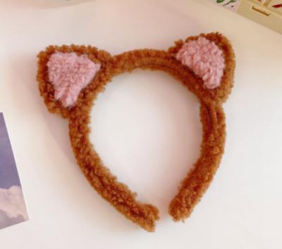 China JIRIS Sweet Fashion Cat Ear Cute Hair Band Fuzzy Baby Girl Head Band Custom Hair Accessory for Girls for sale