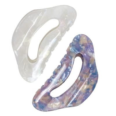 China Acrylic resin and alloy women acetate hairpin women fashion dreamy color barrette hair claw clips for sale