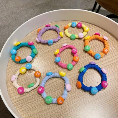 China Mickey Hair Accessories Women Hair Sweet Plain Ties Candy Cardboard Hair Rubber Band for sale