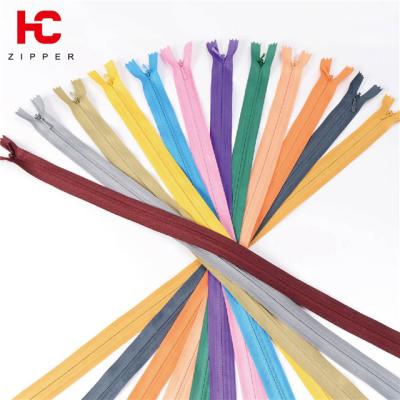 China Wholesale Different Sizes Eco - Friendly Close End Invisible Zippers With Lace Band For Clothes Pants Or Home Textile for sale