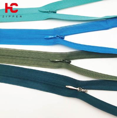 China Hecheng Sustainable Factory Wholesale Invisible 3# Zippers For Home Textiles And Wedding Dress for sale