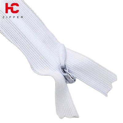 China Viable Color 3# White Invisible Zippers For Home Textiles And Wedding Dress for sale