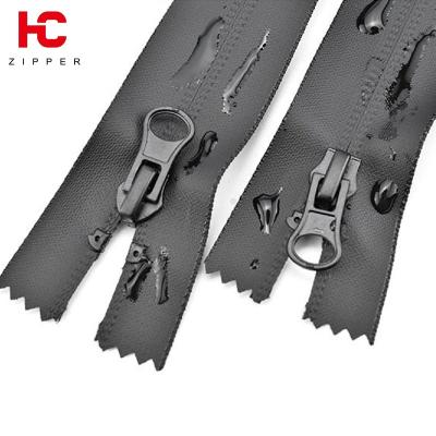 China Eco-friendly wholesale waterproof long chain zipper with PU/TPU/PVC coated water resistant material for water sports for sale