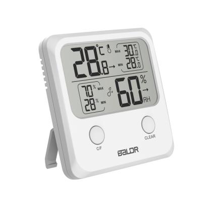 中国 Indoor Digital Thermometer Hygrometer Temperature Humidity Meter Clock for Home Weather Station B0335TH 販売のため