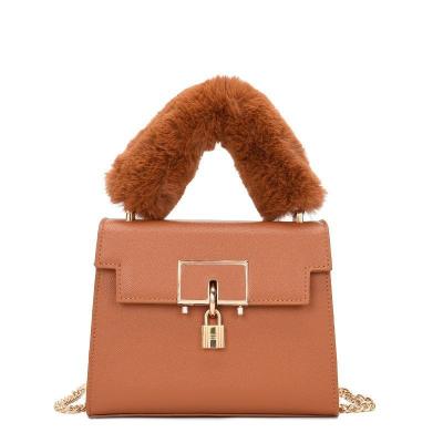 China European Style Most Popular Retro Women's Simple Handbags High Quality Leather One Shoulder PU Fur Casual Handbags for sale