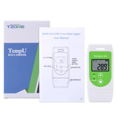 China Container Temperature Recorder Label Display USB Temperature Data Logger TempU04 for sale