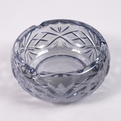 China CLASSIC Customized Smoking Accessories Glass Round Ashtray Household Office Style Glass Ashtray for sale