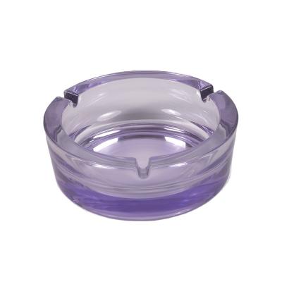 China Customized CLASSIC Round Glass Ashtray Household Desktop Model Glass Ashtray Smoking Accessories JY305S for sale