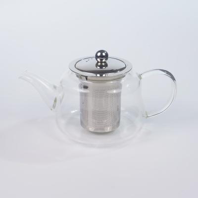 China Hot Sale Modern Transparent Home Drinkware Stored Glass Water Kettle With Tea Infuser for sale