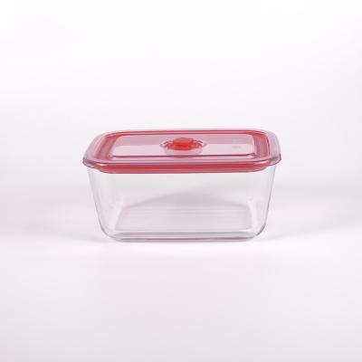 China Sustainable Cool Keeping High Quality Glass Bowl 500ml Microwave Use Glass Cool Bowl With Plastic Cover for sale