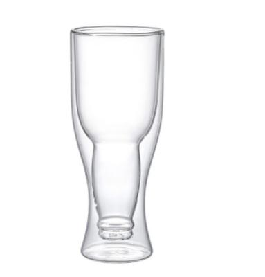 China CLASSIC Wholesale Hot Selling Beer Mug Bar Party Double High Borosilicate Glass Beer Mug for sale