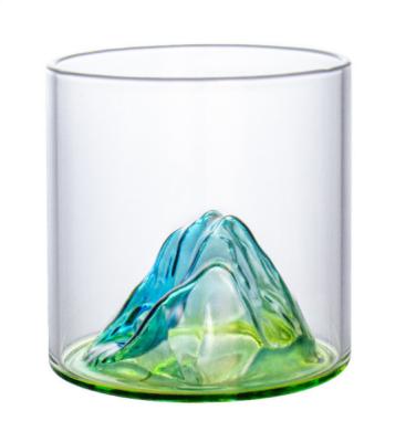 China Factory Wholesale And Retail Mount Fuji Japanese Style High Borosilicate Water Temperatures High Borosilicate Glass Painted Cup Resistant In Factory Wholesale And Retail for sale