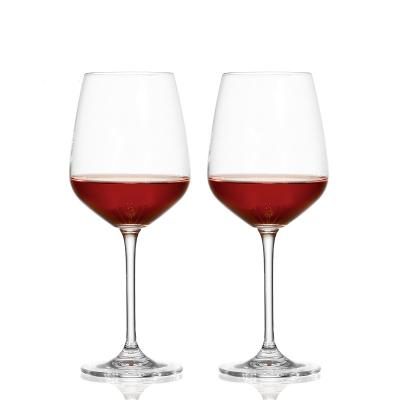 China Factory High Quality Single Wine Glass Clear Transparent Crystal Wine Goblet Lead Free Transparent for sale