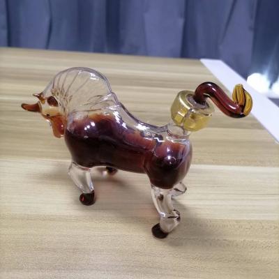 China Europe 100ml Medium High Borosilicate Glass Cattle Shape Wine Favorite Bottle Decanter for sale