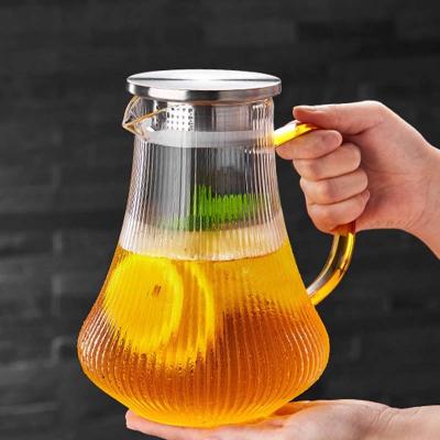 China China Sustainable Manufacturer Sell High Quality High Borosilicate Glass Drinking Water Jug for sale