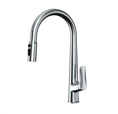 China Pull Out Professional Spray Ware Kitchen Faucet Customized Brass Sanitary Mixer Tap For Kitchen Sink for sale