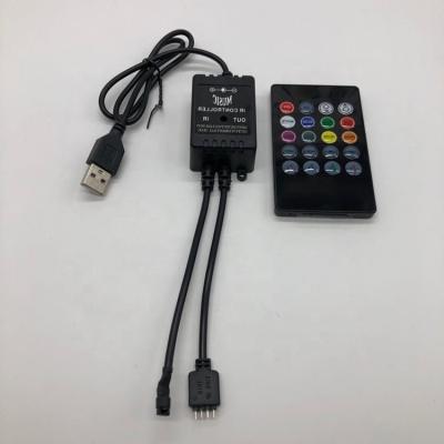 China 20 Keys RGB LED Controller Mini Music Remote Controller DC 5V USB IR Sync for 6AM 3528 5050 RGB LED Strip Lights Strip for sale