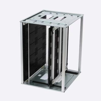 China Esd Shield Metal Anti Static Plastic PCB Storage SMT Foldable Standing Antistatic Conductive Magazine Rack For PCB Assembly for sale