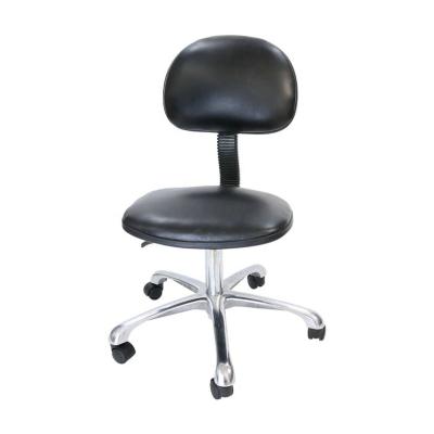 China ESD Industrial Blue Black Leather PU Work Office Chair Factory Supplier / Anti-static for sale