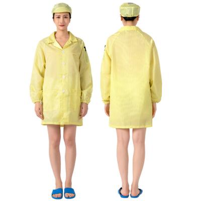 China Anti Static Lightweight Electronic ESD Safe Clothing Anti Static Lab Coat For ESD Protected Areas for sale