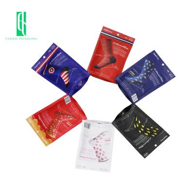 China Tiktok Disposable Hot Sale Christmas Gift Custom Personalized Socks Packaging Bag With Zipper for sale