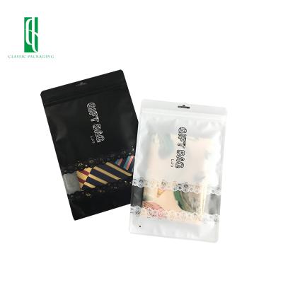 China BIODEGRADABLE high quality custom plastic print eco friendlylly apparel packaging zipper bags with logo for sale