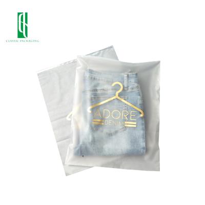 China BIODEGRADABLE hot sale biodegradable clear plastic clothing packaging sealable garment bags with logo for sale