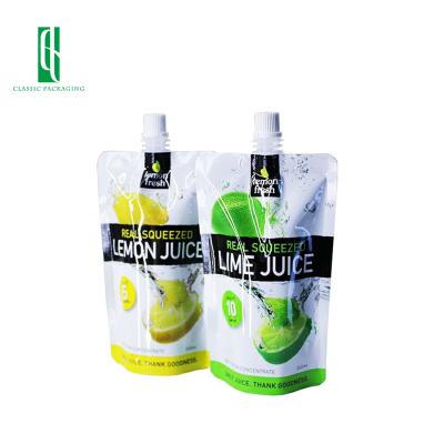 China Wholesale Recyclable Eco-Friendly Recyclable Juice Jelly Pack Stand Up Aluminum Foil Bottom Spout Bag for sale