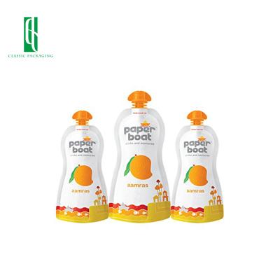 China High Quality Plastic Recyclable Stand Up Reusable Spout Bag Smell Proof Kraft Paper Medium Juice Bags for sale