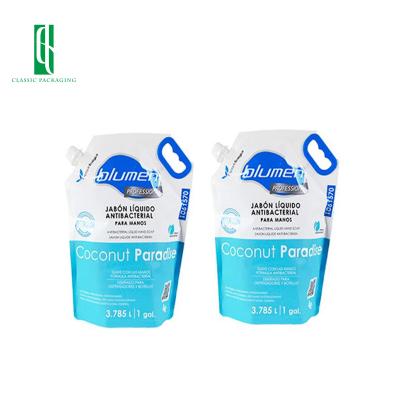 China Hot Selling Disposable Barrier Spout Bag Packaging Eco Friendly Customized Dispensing Liquid Bag for sale