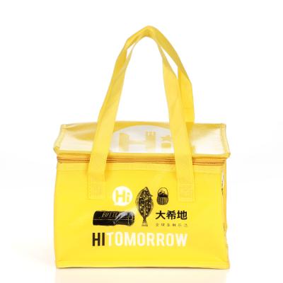 China Hot Selling Colorful Recycled Non Woven Ice Bag Material Waterproof Fashion Beach Bag Lunch Cooler Cooler Bags for sale