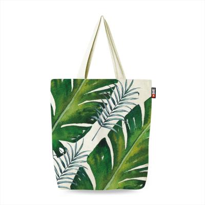 China Good Quality Eco-friendly Foldable Print Cotton Tote Bag Customized Recycled Shopping Bag for sale