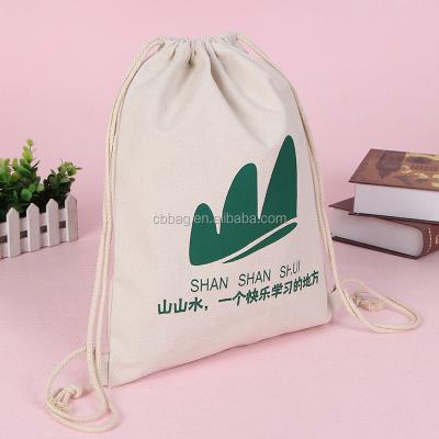 China Custom Promotion 2018 Fashion Cotton Canvas Sports Drawstring Tote Bag Backpack for sale