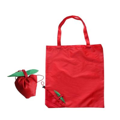 China Eco-friendly design 190T cheap custom cute polyester fruit factory price shopping foldable bag for sale