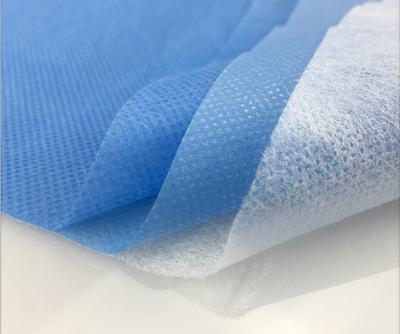 China Waterproof In Stock 25 30 35 40 Gsm Non Woven Fabric Spun Meltblown Bond Nonwoven Fabric For Face Mask for sale